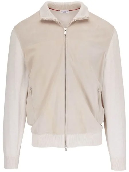 Brunello Cucinelli куртка на молнии, нейтральный цвет