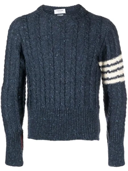 Thom Browne джемпер Twist фактурной вязки, синий