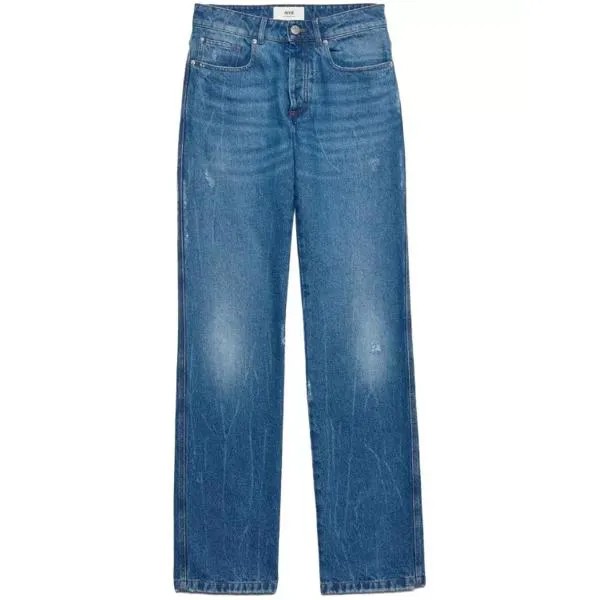 Джинсы low-rise straight-leg denim jeans Ami Paris, синий