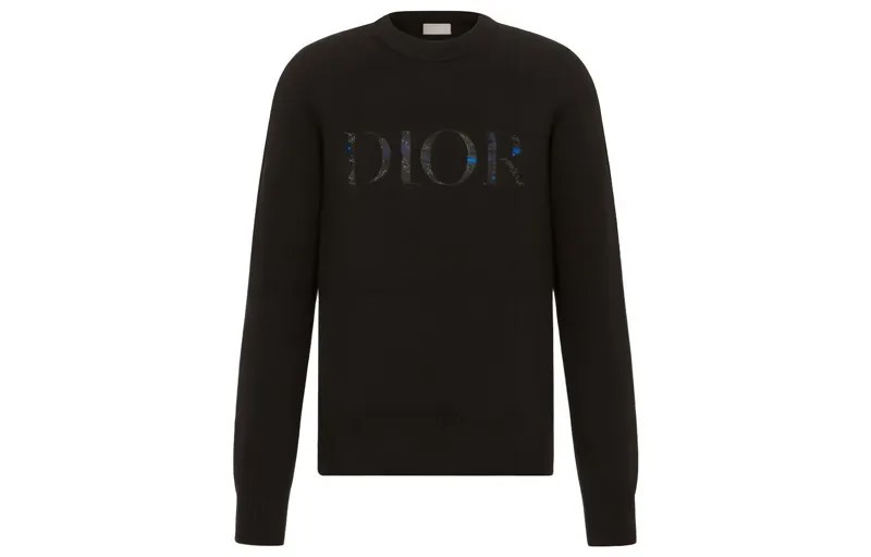 Ежеквартальные новинки свитер мужской черный Dior, черный