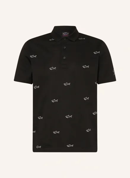 Рубашка-поло из пике Paul & Shark, черный