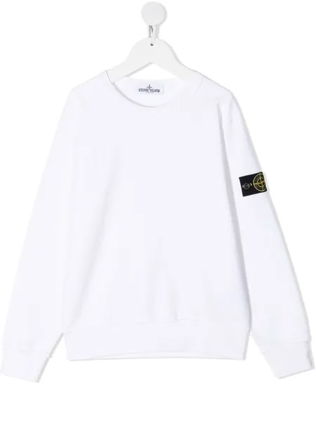 Stone Island Junior толстовка с нашивкой-логотипом