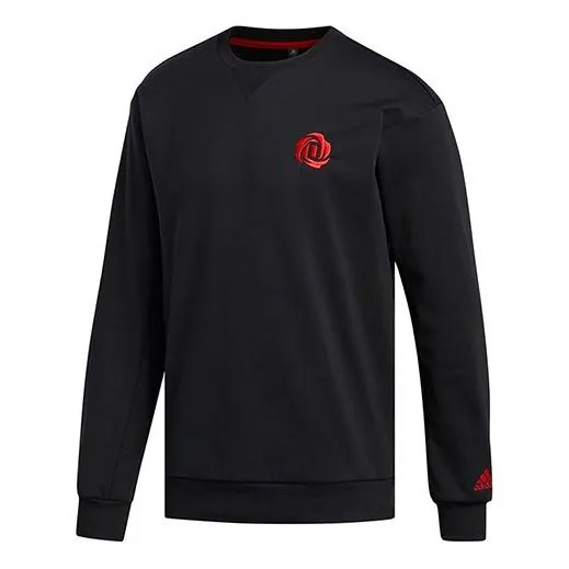 Толстовка adidas Rose Crew Fleece Stay Warm Casual Sports Pullover Round Neck Black, черный