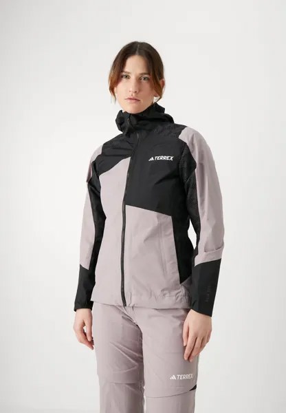 Дождевик/водоотталкивающая куртка XPERIOR HYBRID RAIN JACKET Adidas Terrex, цвет preloved fig/black