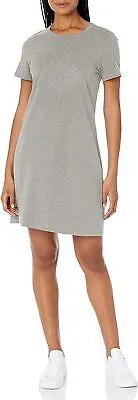 Платье-футболка миди с логотипом и короткими рукавами Calvin Klein, цвет Heather Tin, большой