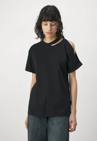 Базовая футболка MM6 Maison Margiela, черная