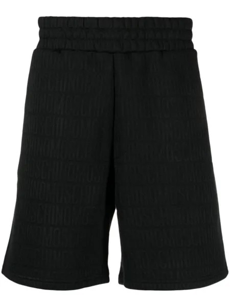 Moschino спортивные шорты с монограммой, черный