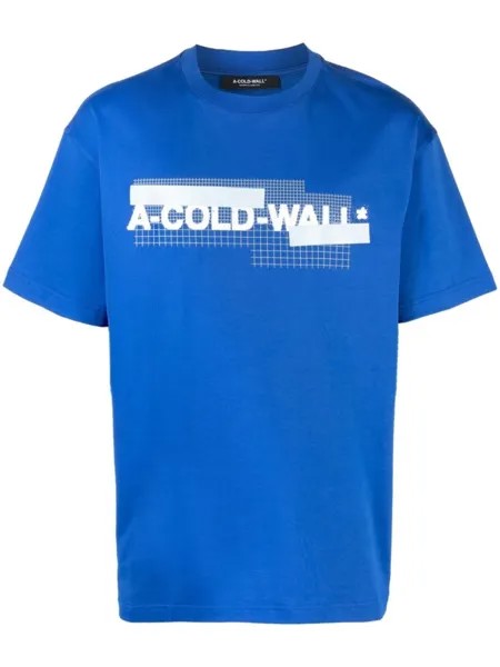 Футболка с логотипом A-COLD-WALL*, синий