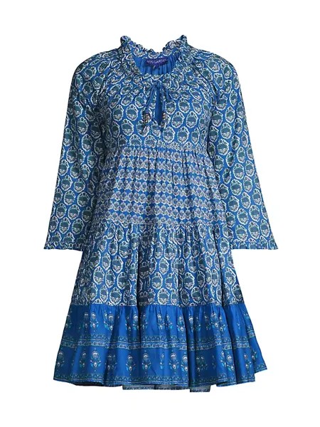 Мини-платье Sadie с принтом Ro'S Garden, синий