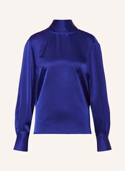 Блузка-рубашка esatin из атласа  Essentiel Antwerp, синий
