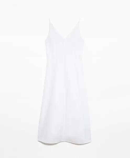 Платье Oysho Strappy, белый