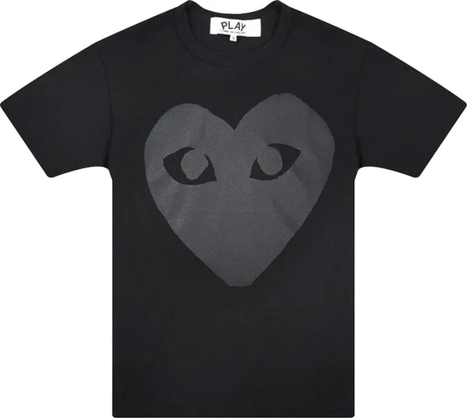 Футболка Comme des Garçons PLAY Heart T-Shirt 'Black/Black', черный