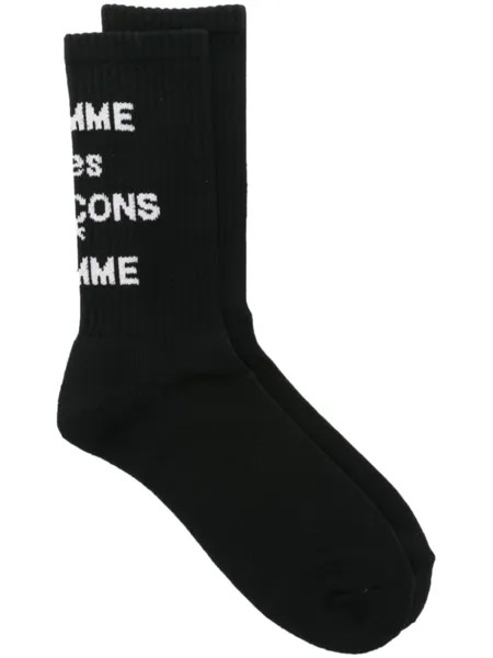 Comme des Garçons Homme носки с логотипом-жаккардом, черный