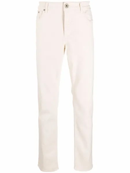 Brunello Cucinelli прямые джинсы с завышенной талией, нейтральный цвет