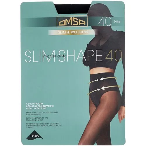 Колготки Omsa Slim Shape 40, 40 den, размер 4, черный