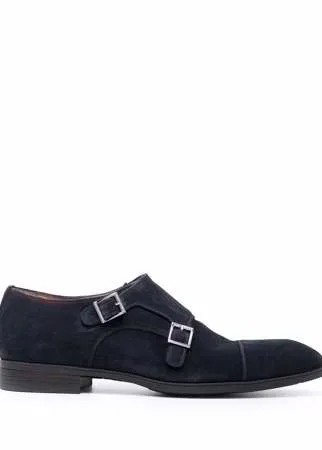 Santoni туфли монки с пряжками