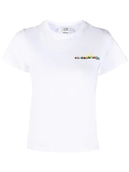 Victoria Victoria Beckham узкая футболка с логотипом