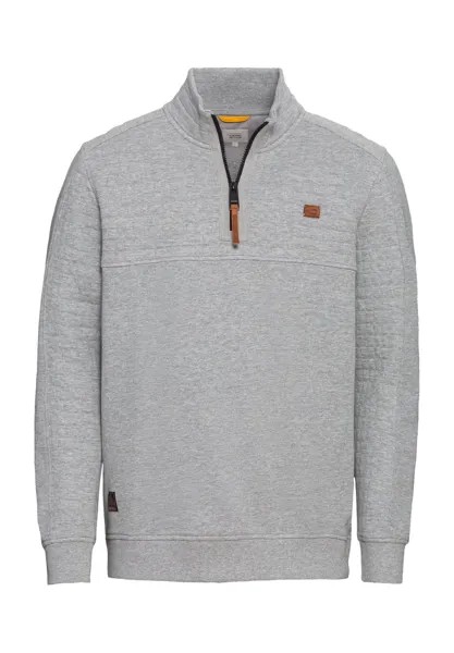 Толстовка, тройник, манжеты в рубчик, мужская camel active, цвет Stone Gray