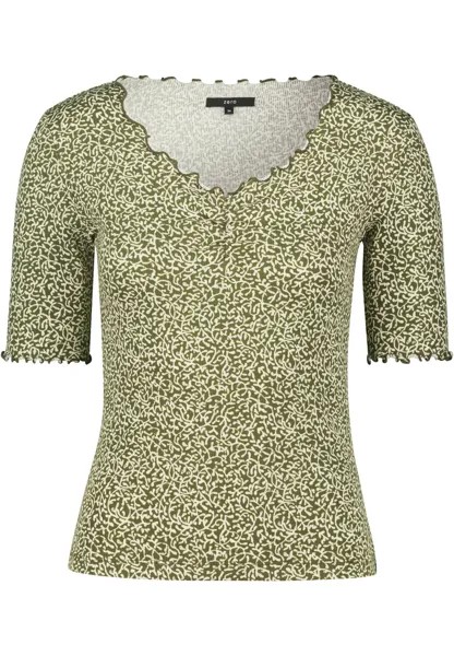 Футболка Zero halbarm gemustert, цвет CreamGreen