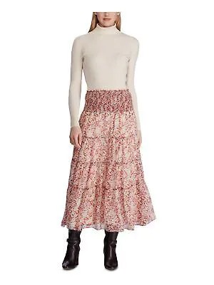 RALPH LAUREN Женская красная макси-юбка с цветочным принтом Размер: 18