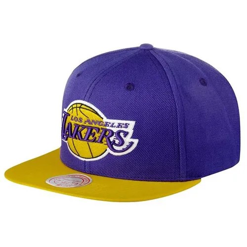 Бейсболка MITCHELL NESS арт. HHSS3264-LALYYPPPPRYW Los Angeles Lakers NBA (фиолетовый / желтый), размер ONE