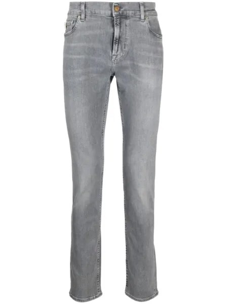 7 For All Mankind джинсы скинни, серый