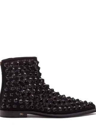 Dolce & Gabbana ботинки со стразами
