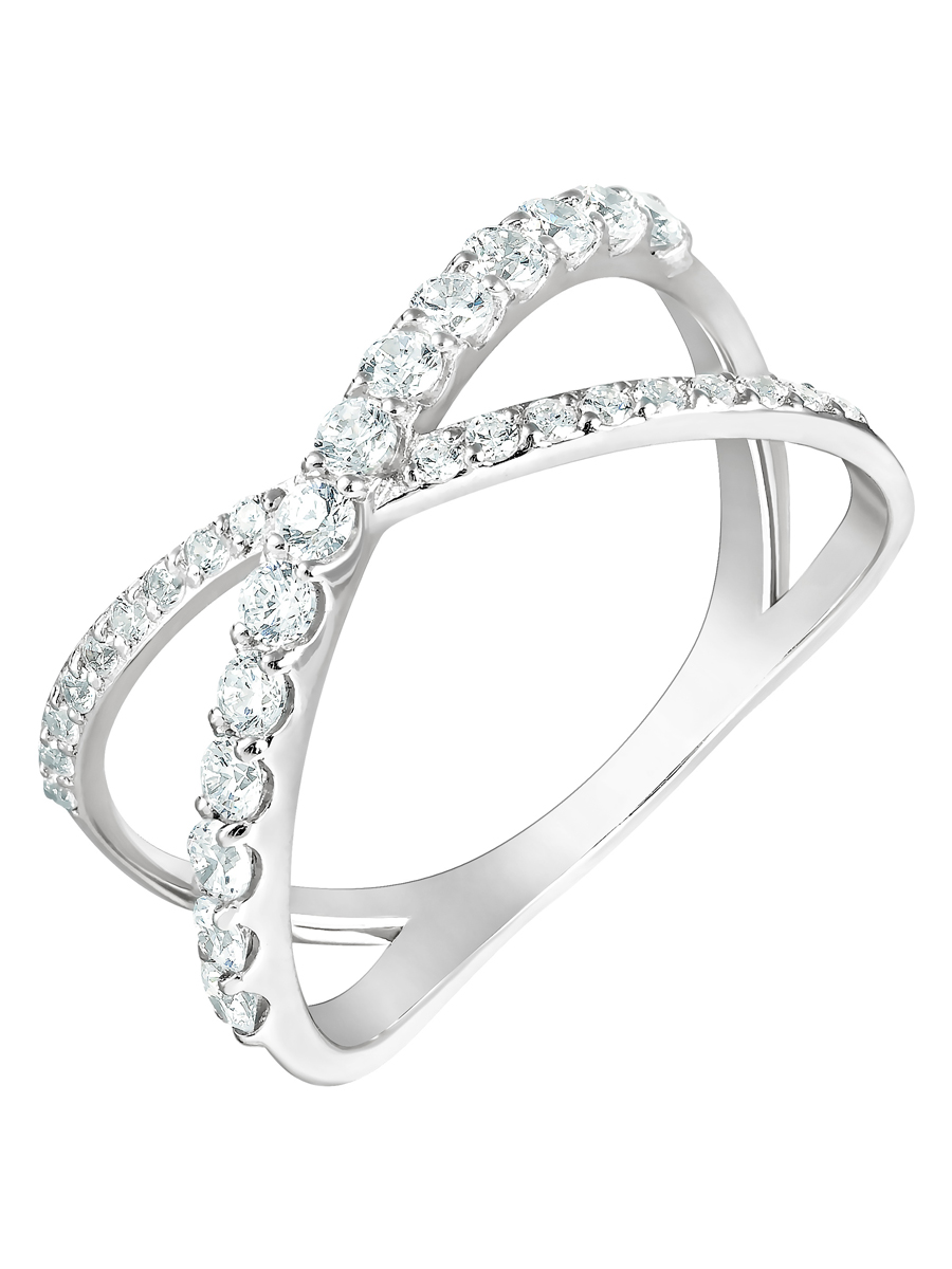 Кольцо женское SamoroDki Jewelry 1-08-009-12р из серебра, фианит, р. 19.5