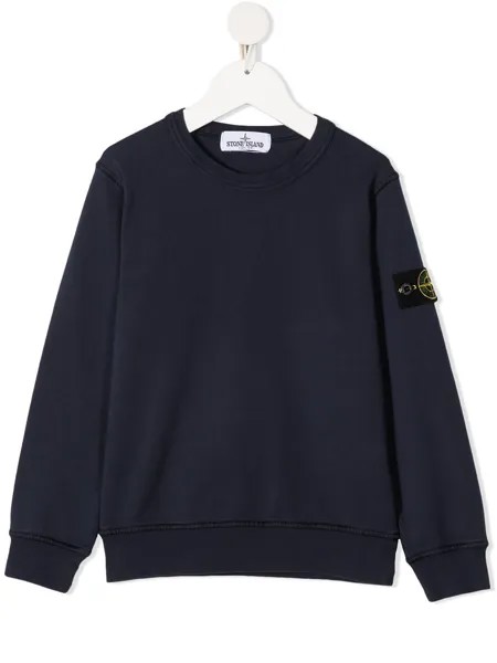 Stone Island Junior толстовка с нашивкой-логотипом