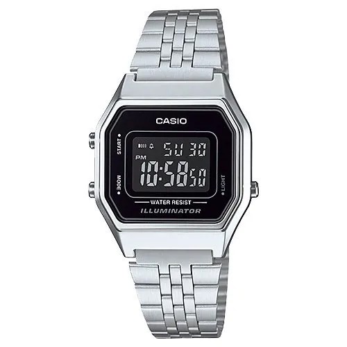 Наручные часы CASIO Vintage LA680WA-1B, серый, черный