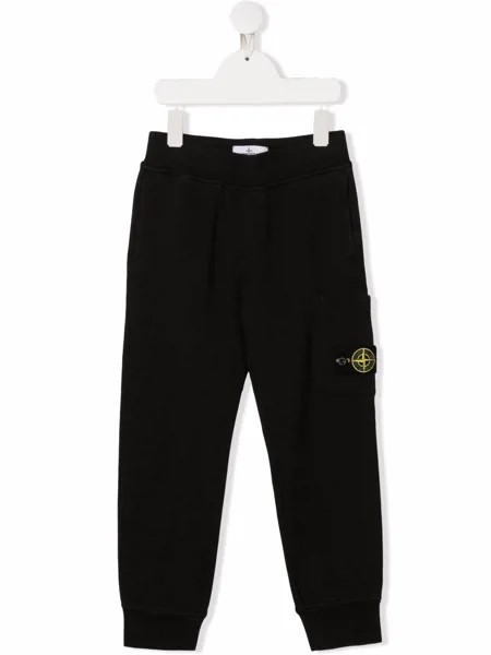 Stone Island Junior спортивные брюки с нашивкой-логотипом