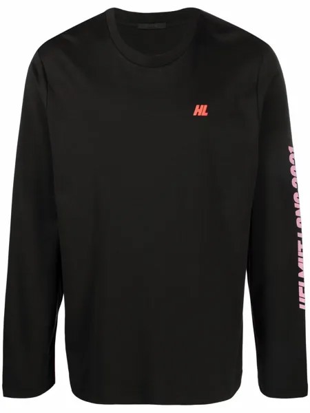 Helmut Lang топ с длинными рукавами и логотипом