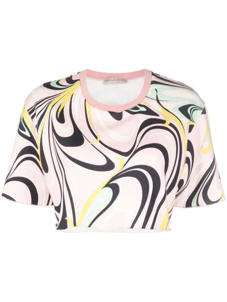 Emilio Pucci укороченная футболка