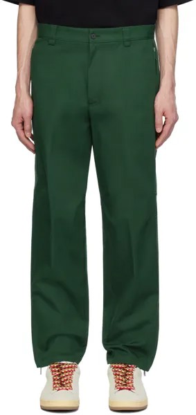 Зеленые байкерские брюки Lanvin