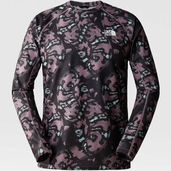 Лонгслив The North Face Dragline Snake Charmer Print, серый