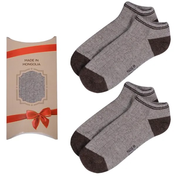 Подарочный набор носков унисекс Монголка 2-Мон-КорНос100 коричневых 40-42