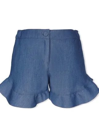 Lapin House джинсовые шорты с оборками