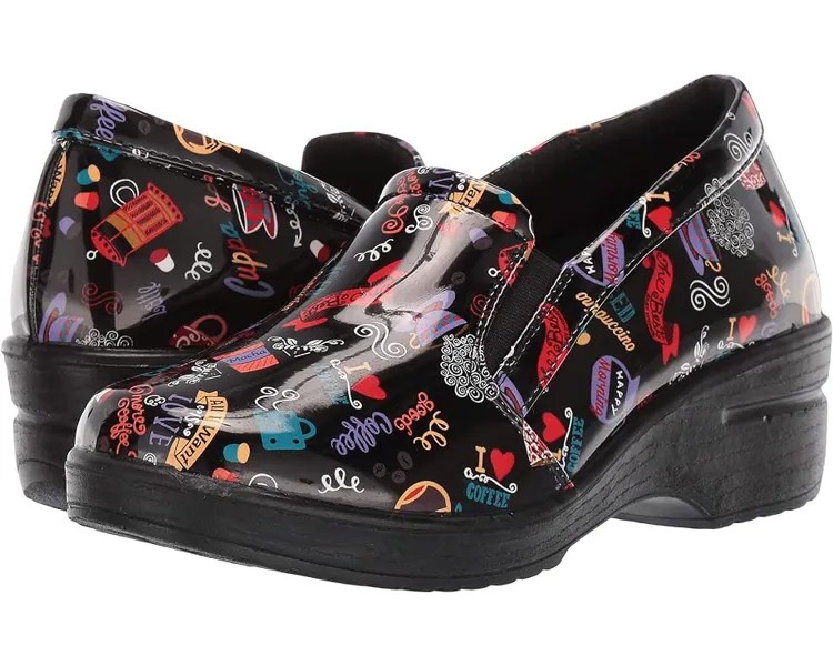 Сабо Easy Works by Easy Street Leeza, цвет Hot Coffee Black Patent