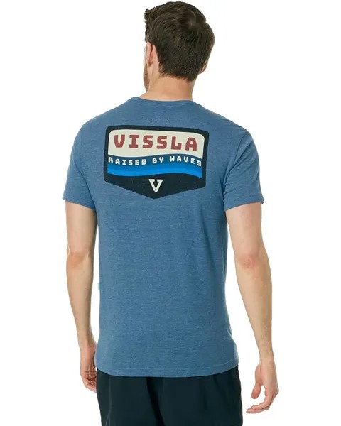 Футболка VISSLA Wavy Heather Short Sleeve Tee, цвет Midnight Heather