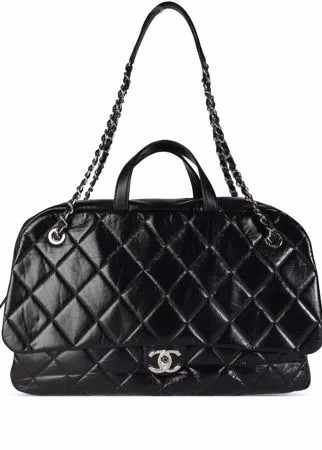 Chanel Pre-Owned стеганая сумка с логотипом CC