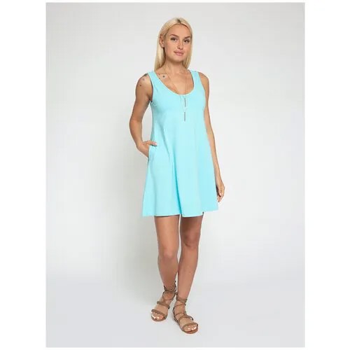 Платье Lunarable, размер 52 (2XL), голубой