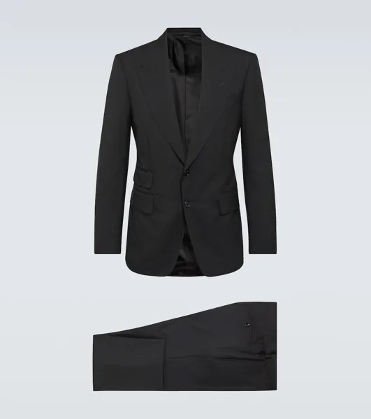 Шелтон шерстяной костюм Tom Ford, черный
