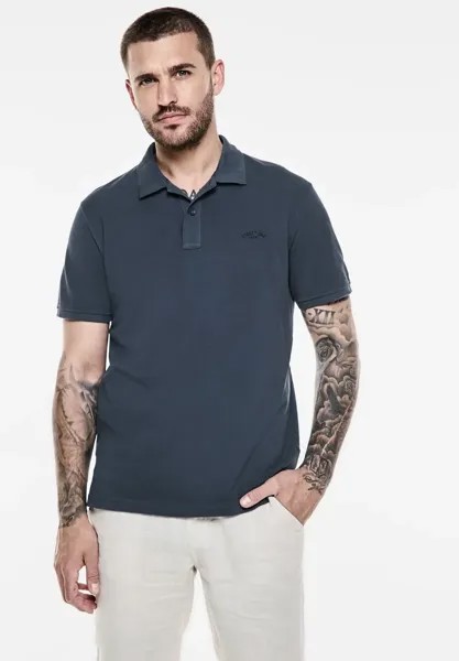 Рубашка-поло STREET ONE MEN из чистого хлопка, синий