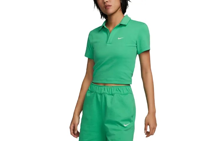 Рубашка поло серии Sportswear Essentials женская, весенне-зеленая Nike