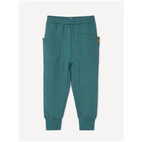 Бирюзовые стёганые спортивные брюки Jogger для мальчика Gloria Jeans, размер 9-12мес/80