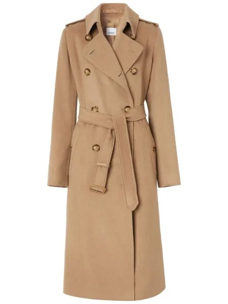 Кашемировый тренч Kensington Burberry, бежевый
