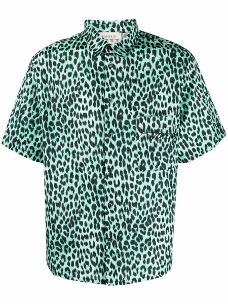 Laneus рубашка с короткими рукавами и леопардовым принтом