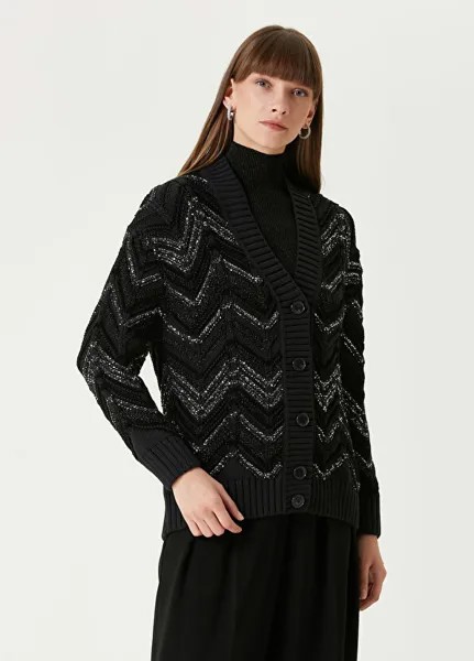 Кардиган с зигзагообразным узором Missoni, черный