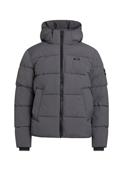 Серое мужское пальто Calvin Klein