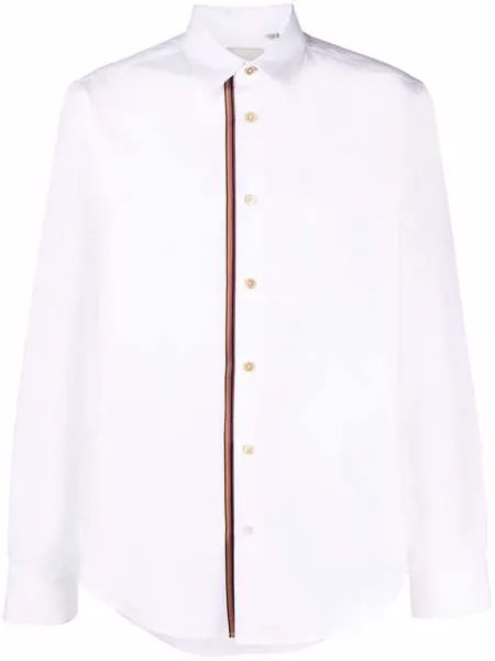 PAUL SMITH рубашка с длинными рукавами и кантом